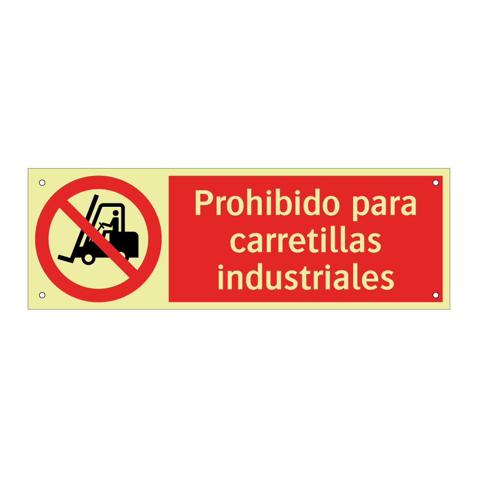 Prohibido para carretillas industriales