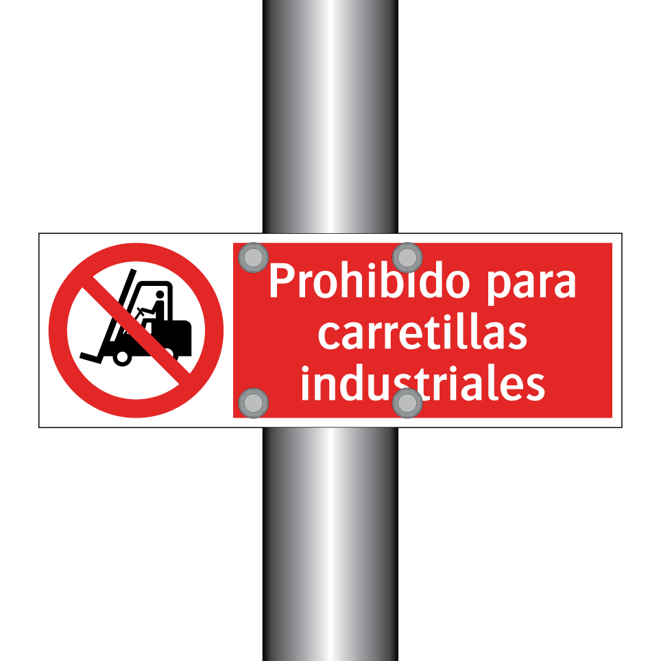 Prohibido para carretillas industriales
