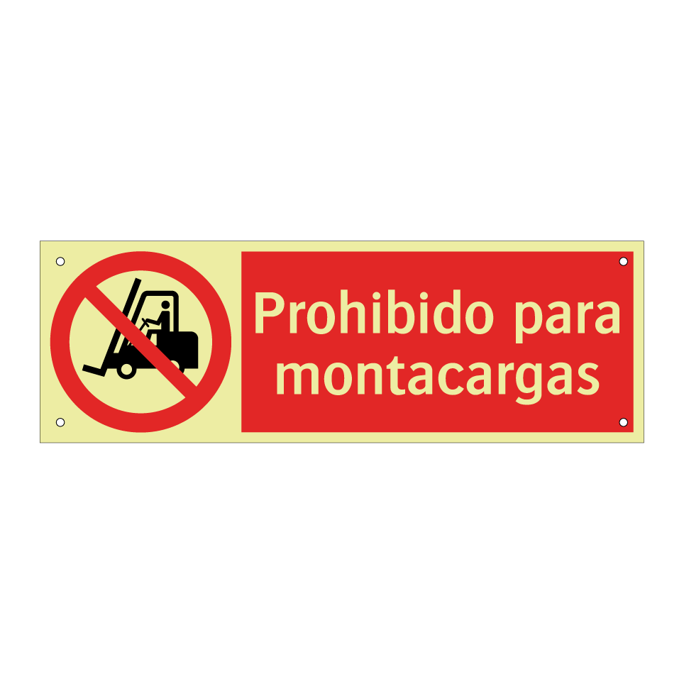 Prohibido para montacargas