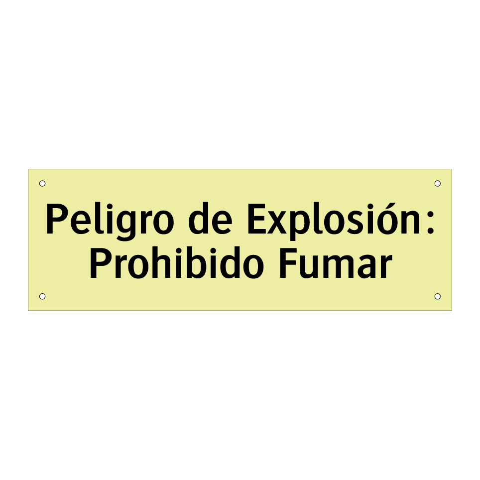 Peligro de Explosión: Prohibido Fumar