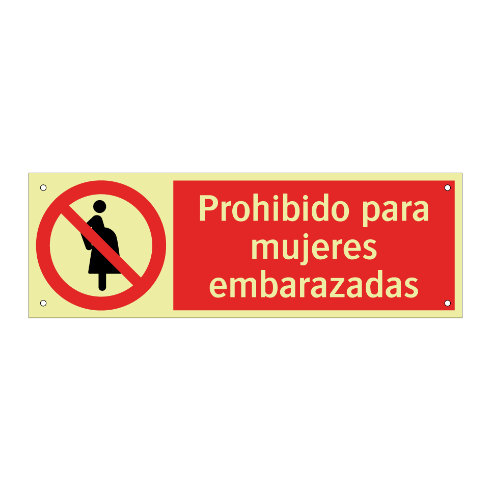 Prohibido para mujeres embarazadas
