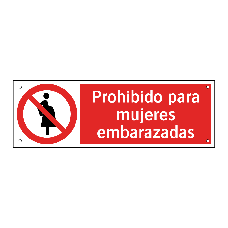Prohibido para mujeres embarazadas