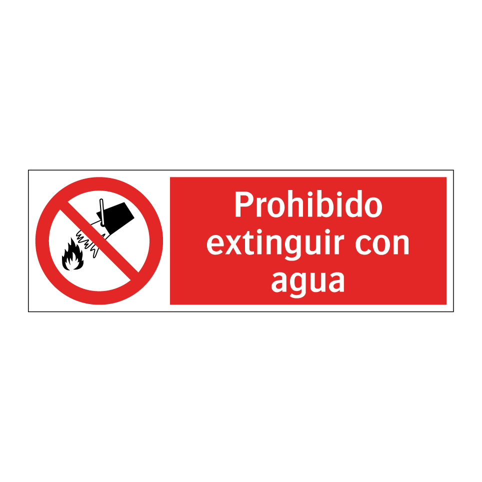Prohibido extinguir con agua