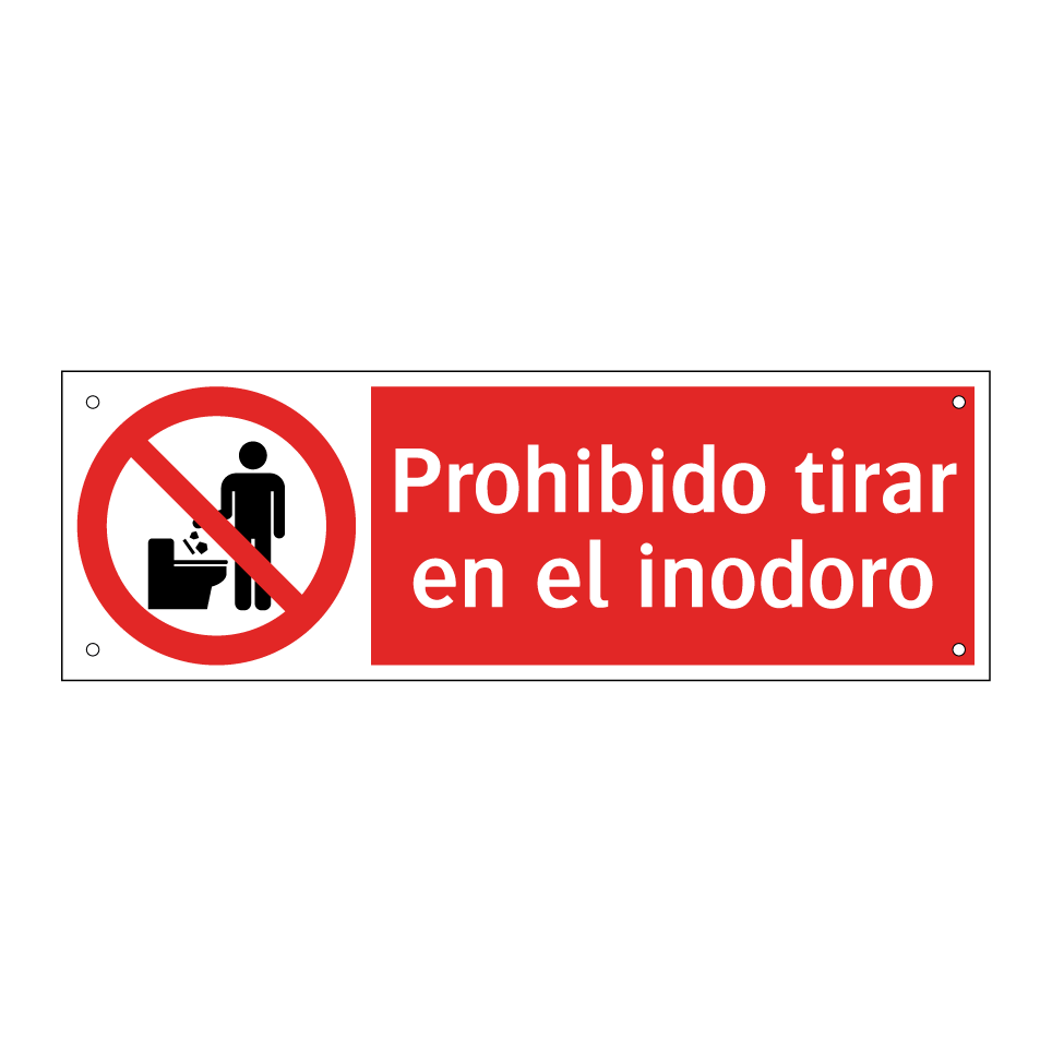 Prohibido tirar en el inodoro