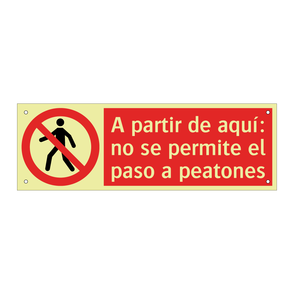 A partir de aquí: no se permite el paso a peatones
