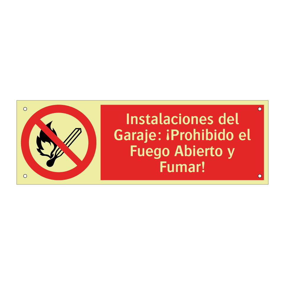 Instalaciones del Garaje: ¡Prohibido el Fuego Abierto y Fumar!