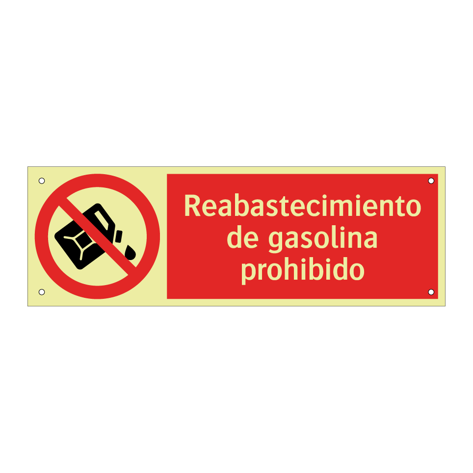 Reabastecimiento de gasolina prohibido