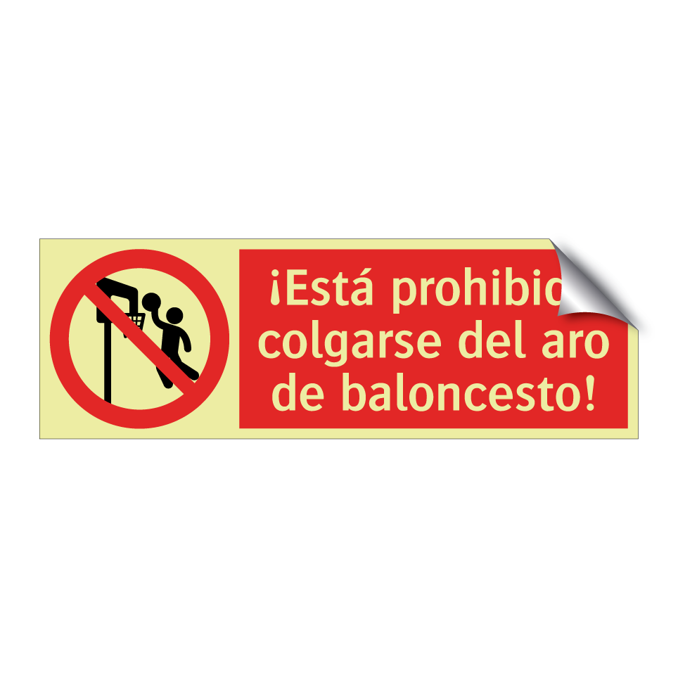 ¡Está prohibido colgarse del aro de baloncesto!