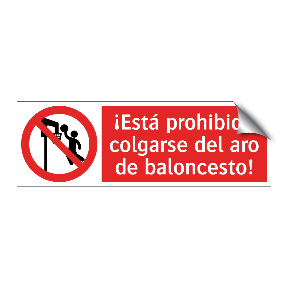¡Está prohibido colgarse del aro de baloncesto!