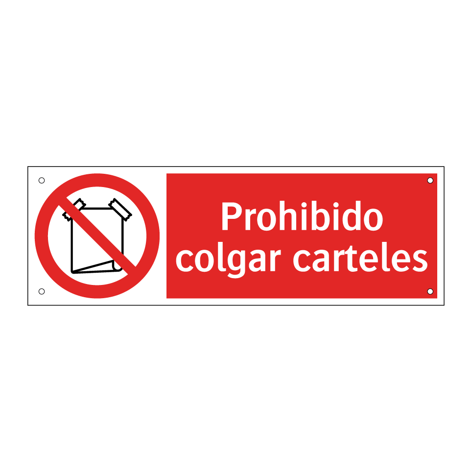 Prohibido colgar carteles