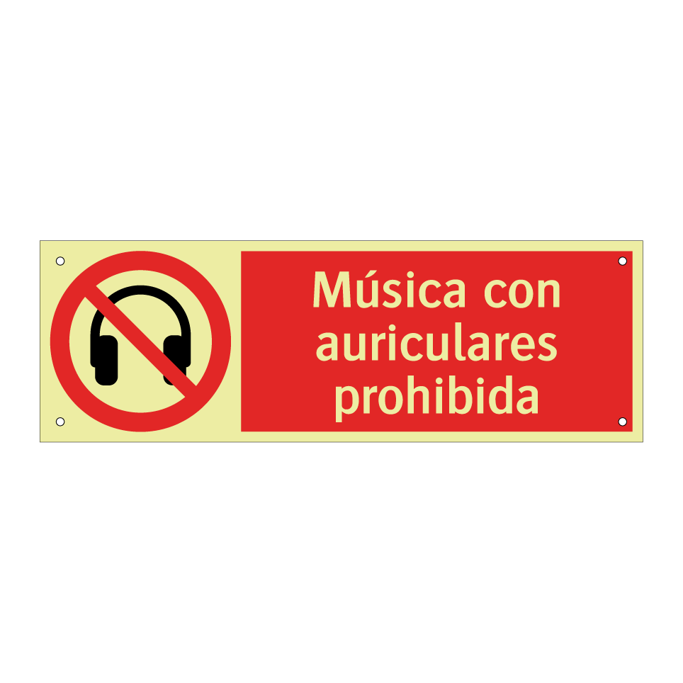 Música con auriculares prohibida