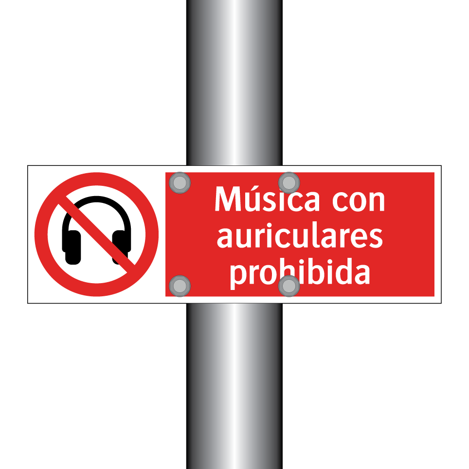 Música con auriculares prohibida