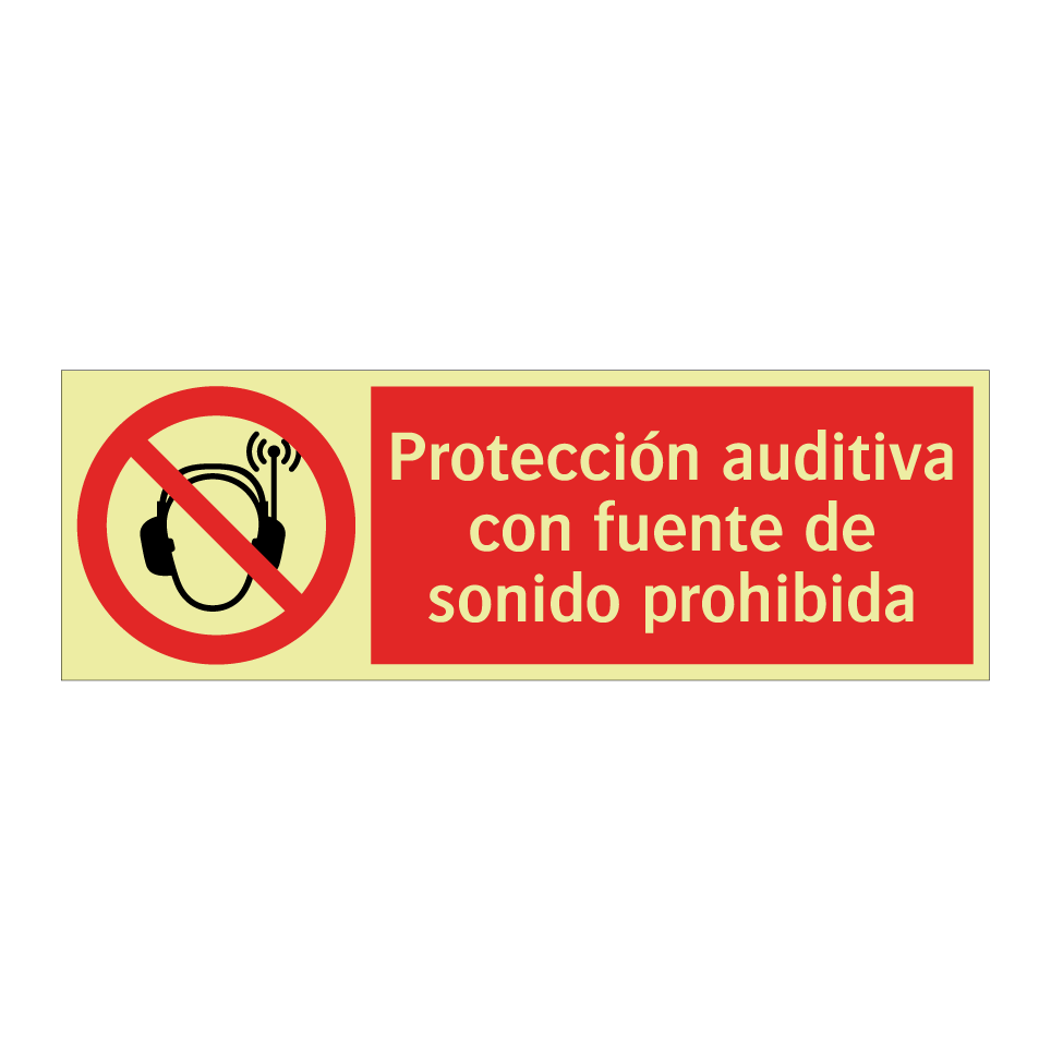 Protección auditiva con fuente de sonido prohibida