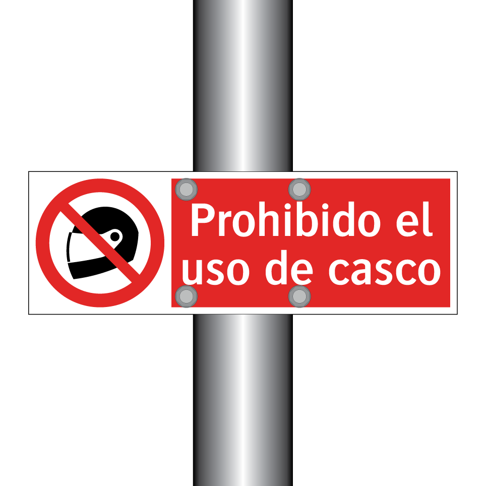 Prohibido el uso de casco