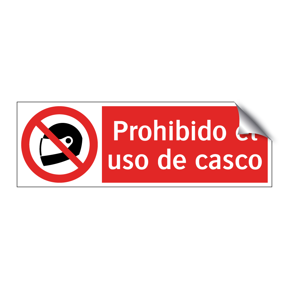 Prohibido el uso de casco