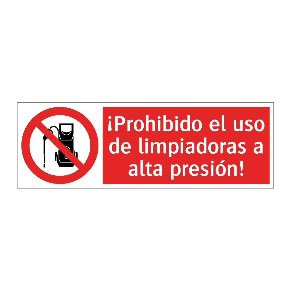 ¡Prohibido el uso de limpiadoras a alta presión!