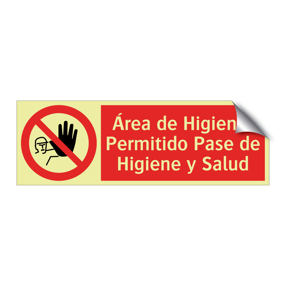 Área de Higiene: Permitido Pase de Higiene y Salud