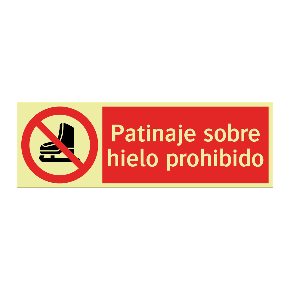 Patinaje sobre hielo prohibido