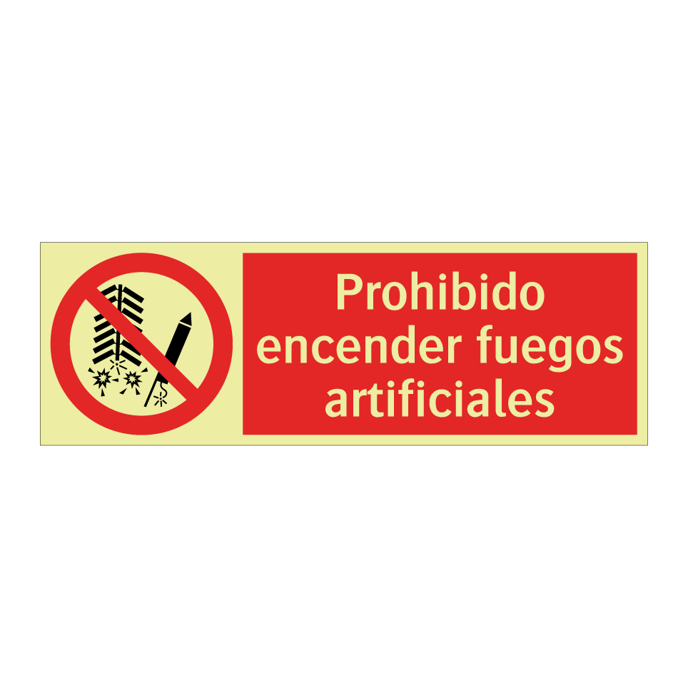 Prohibido encender fuegos artificiales