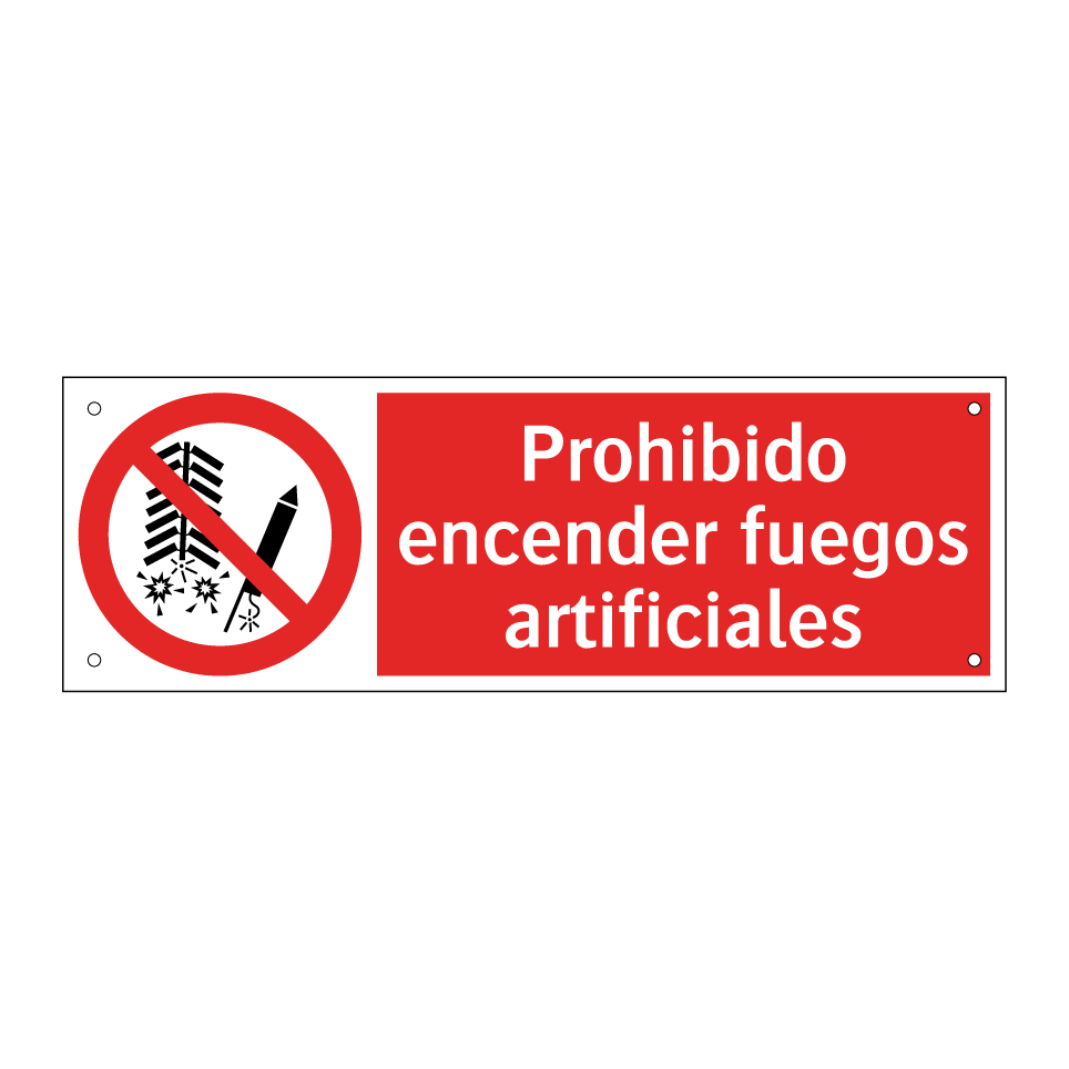 Prohibido encender fuegos artificiales