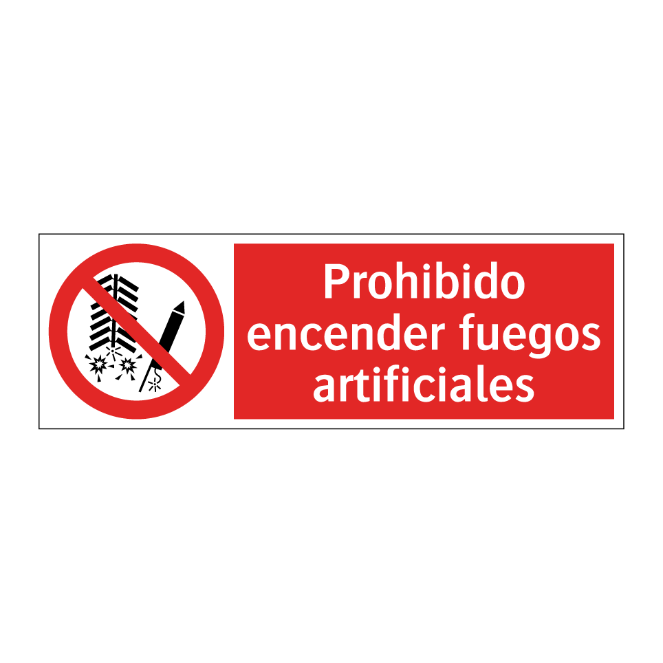 Prohibido encender fuegos artificiales