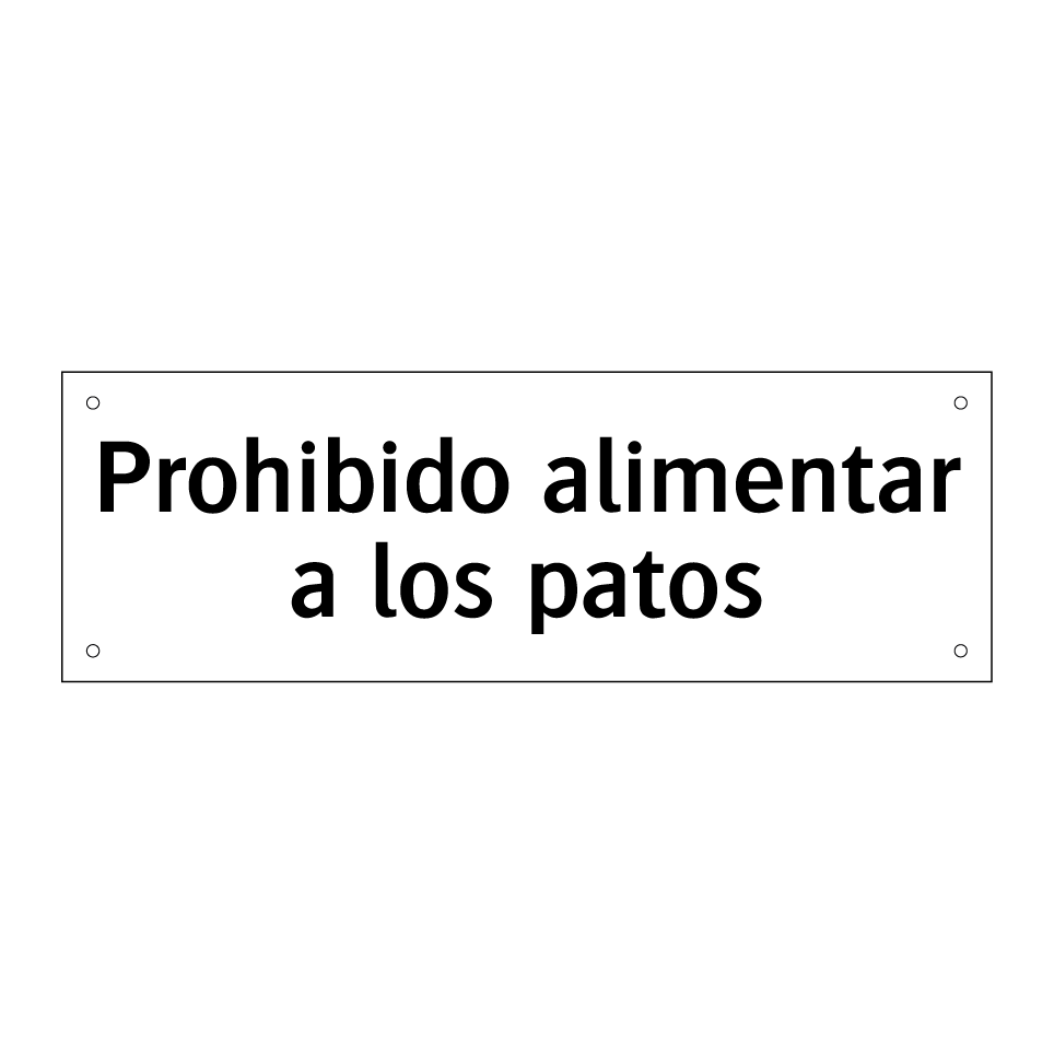 Prohibido alimentar a los patos