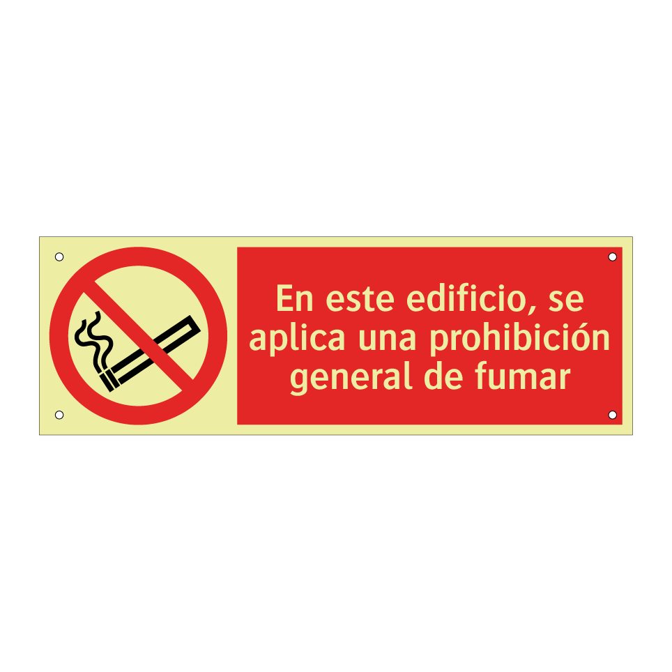 En este edificio, se aplica una prohibición general de fumar