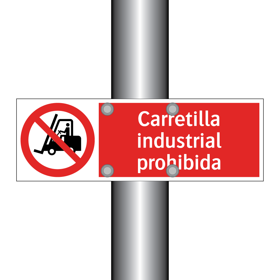 Carretilla industrial prohibida