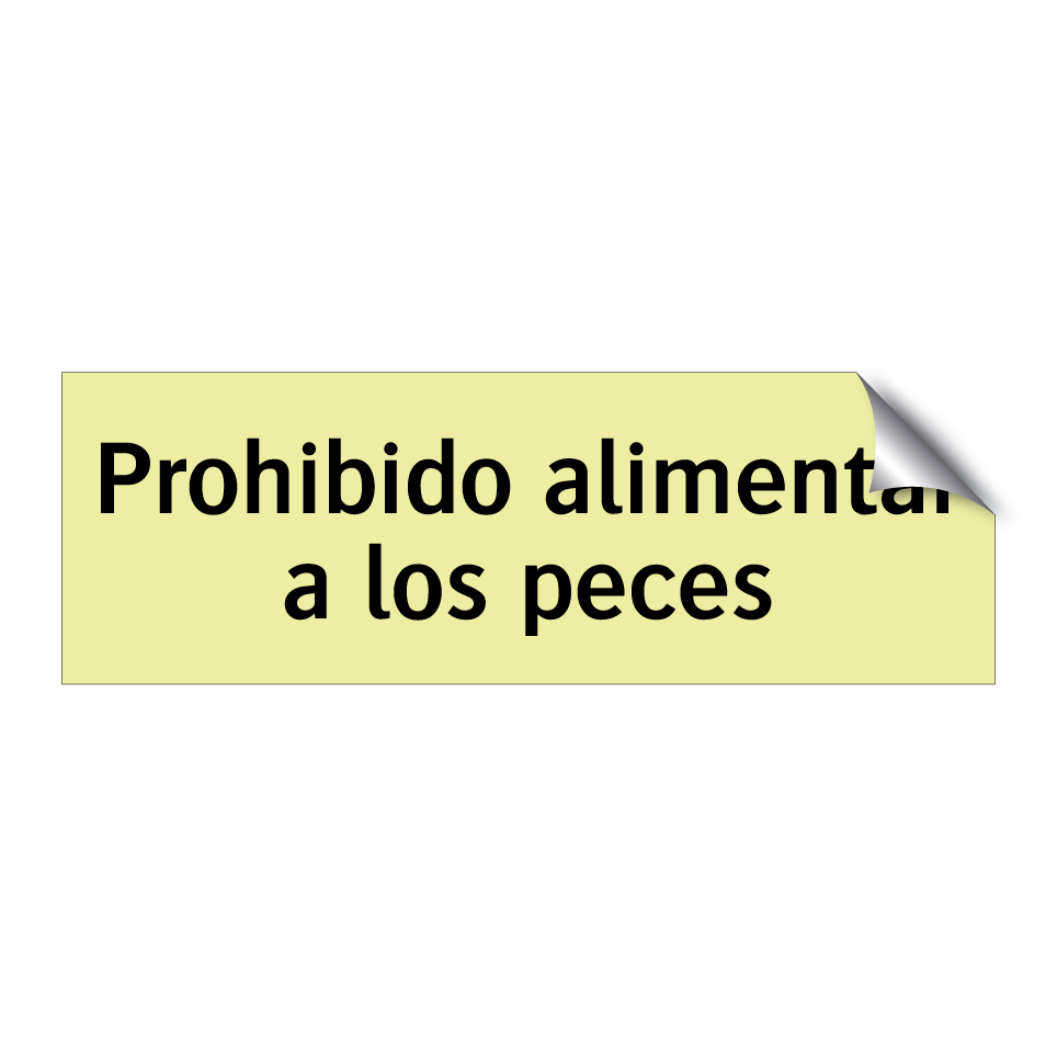 Prohibido alimentar a los peces