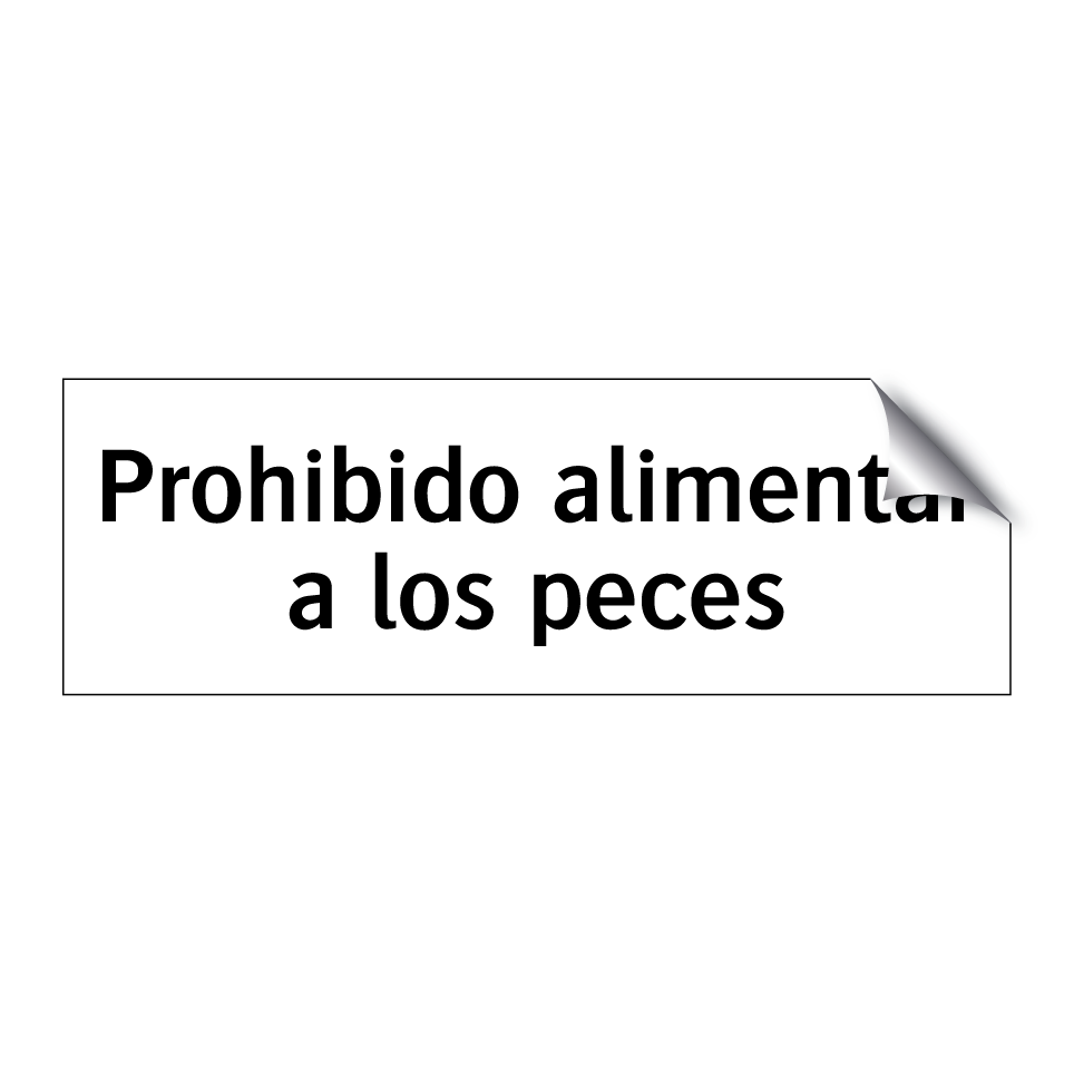 Prohibido alimentar a los peces