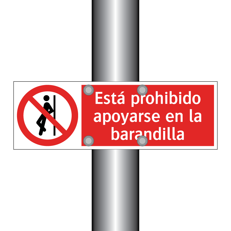 Está prohibido apoyarse en la barandilla