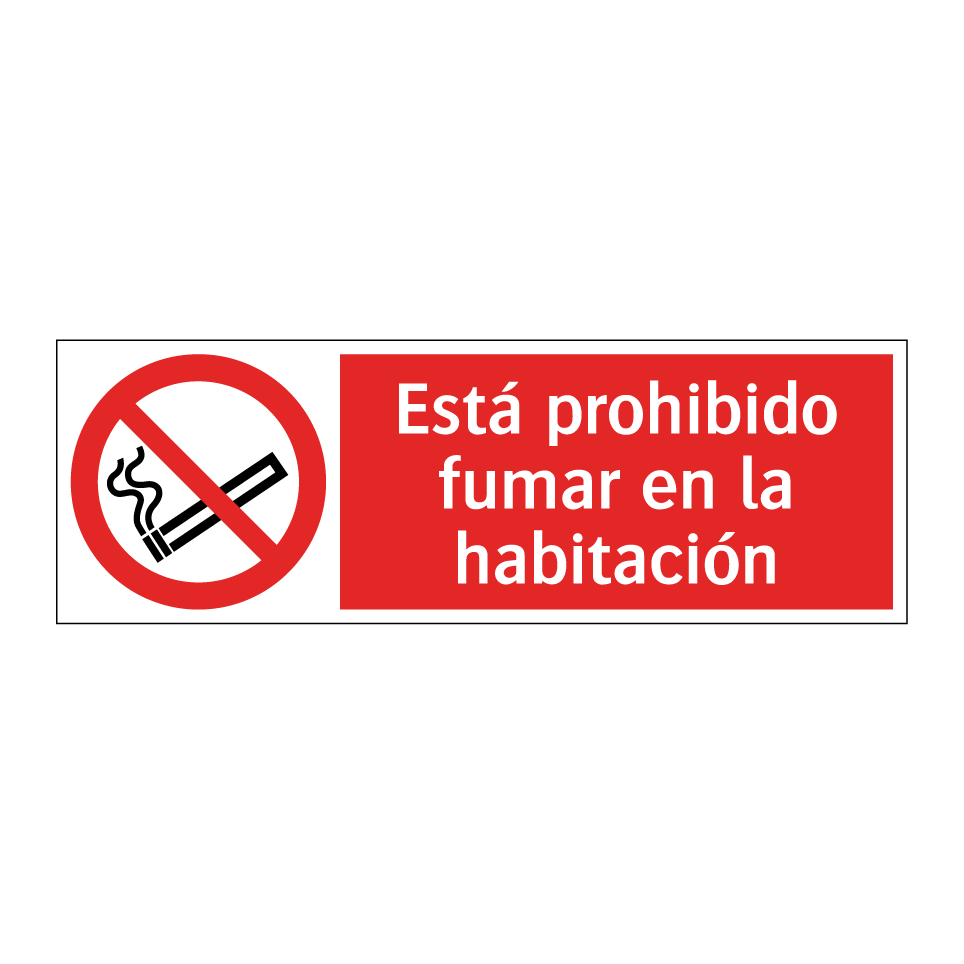Está prohibido fumar en la habitación