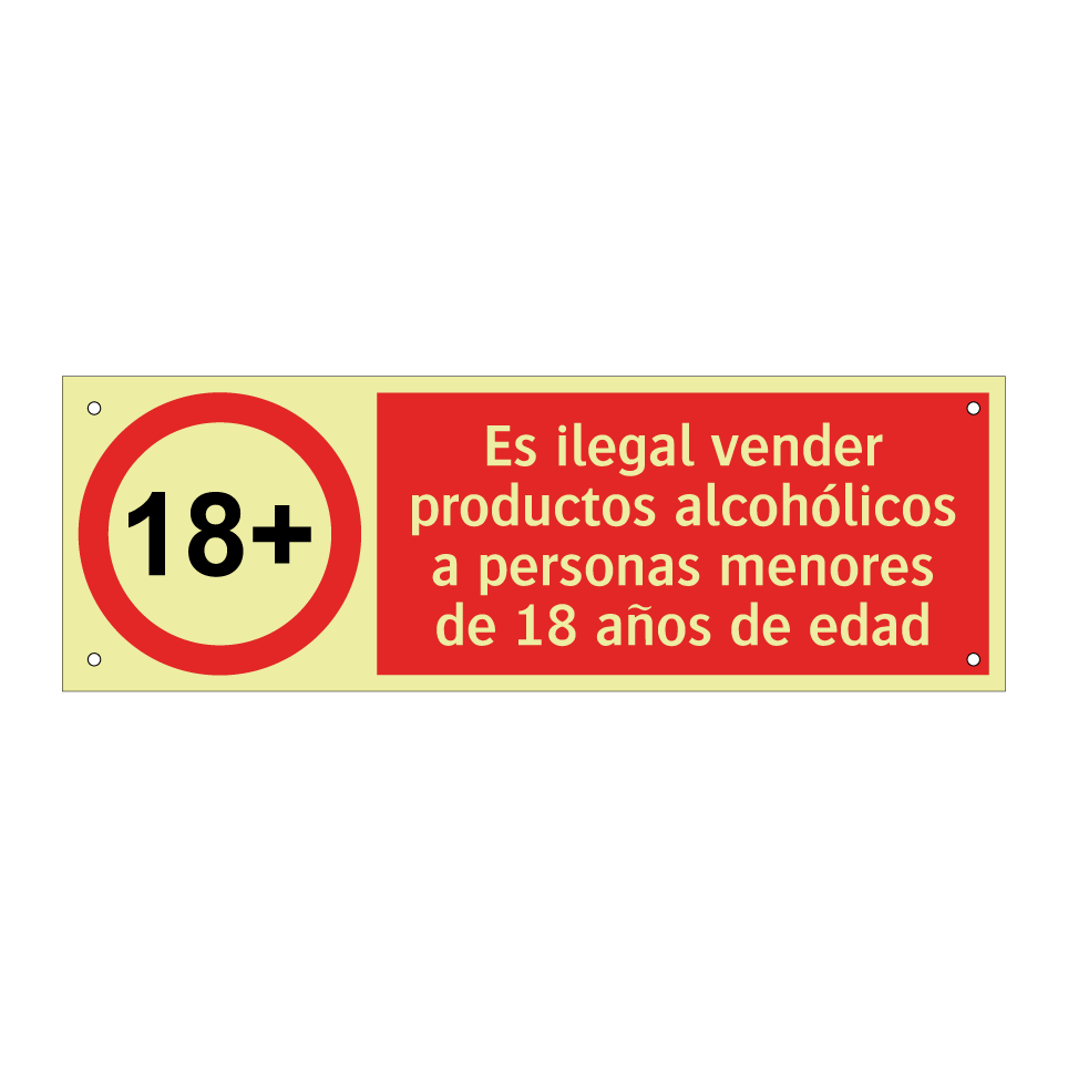 Es ilegal vender productos alcohólicos a personas menores de 18 años de edad