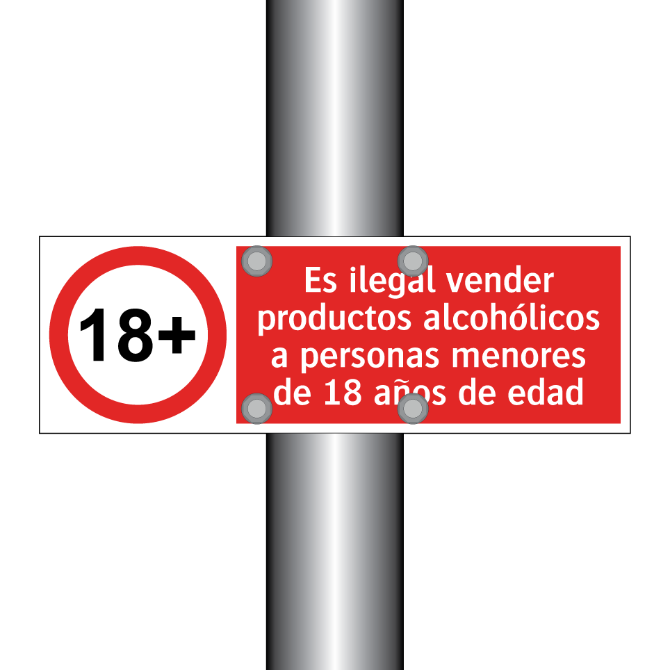Es ilegal vender productos alcohólicos a personas menores de 18 años de edad