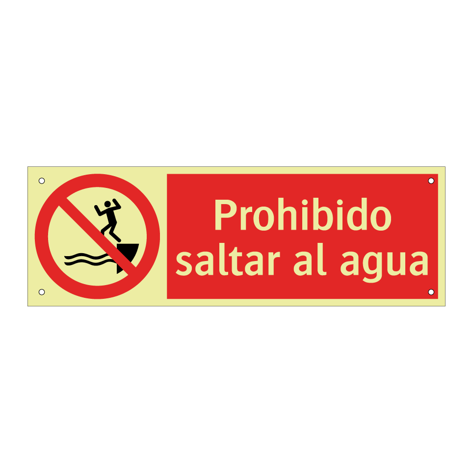 Prohibido saltar al agua