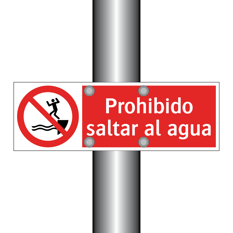 Prohibido saltar al agua