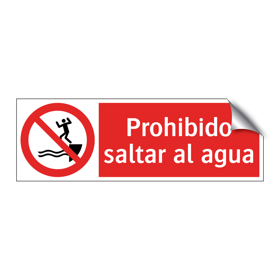 Prohibido saltar al agua