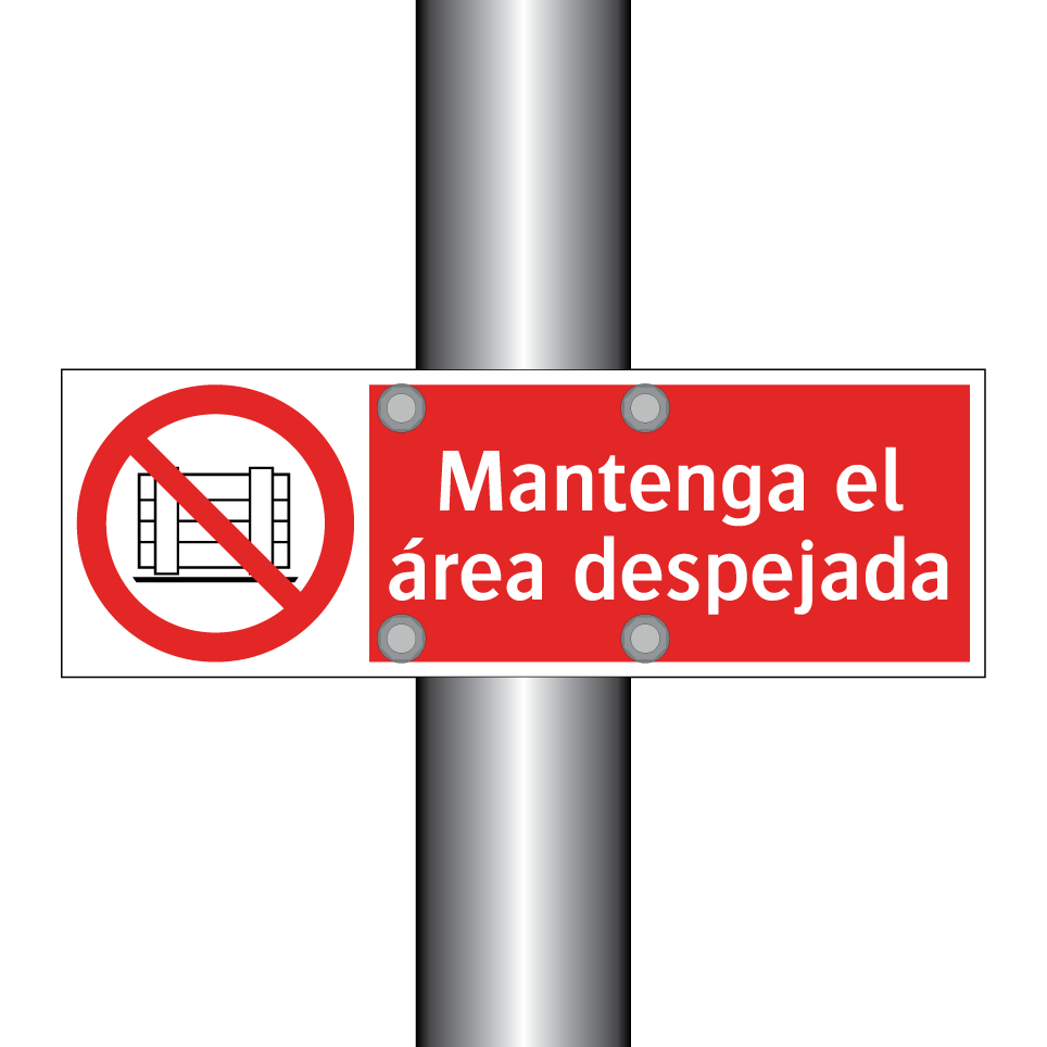 Mantenga el área despejada