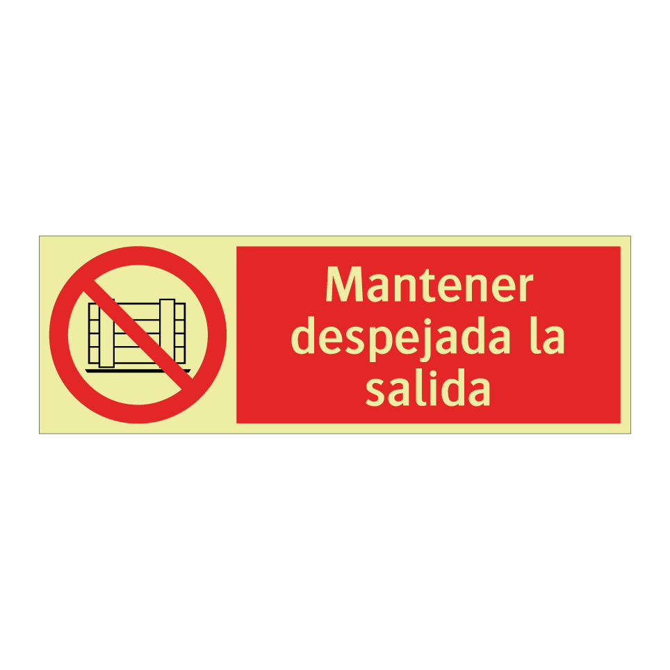 Mantener despejada la salida