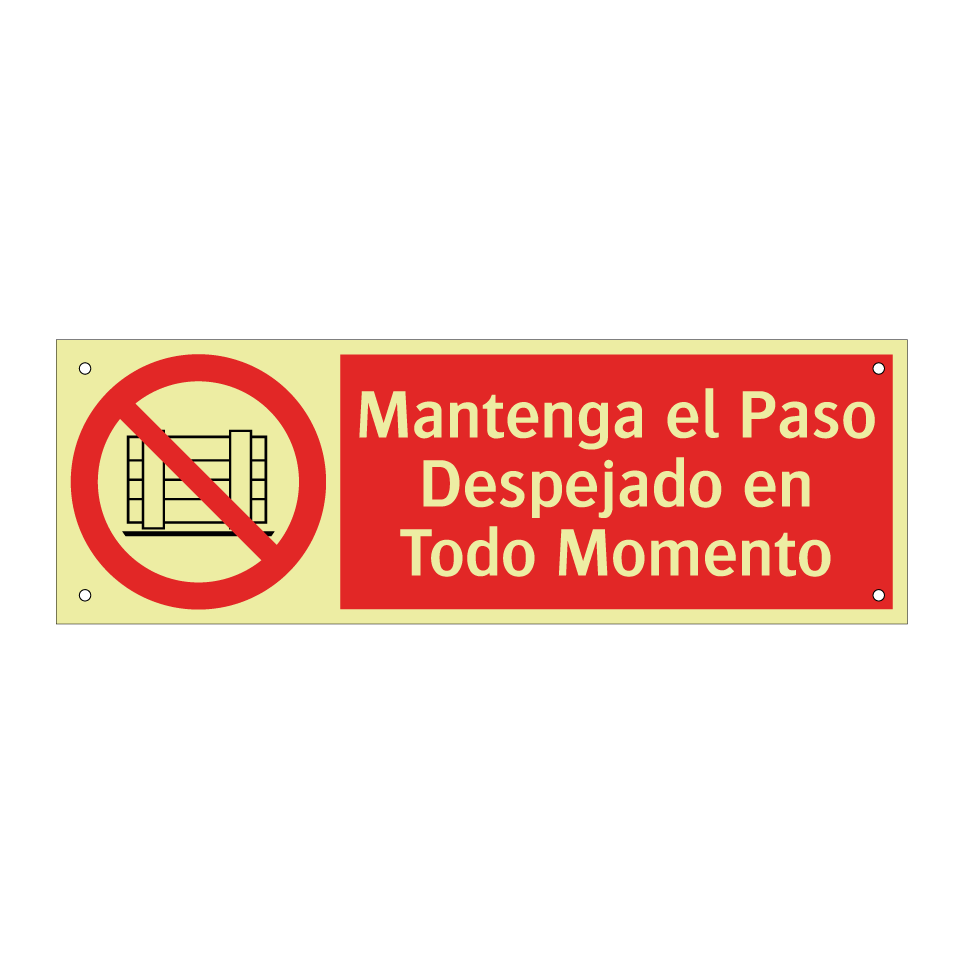 Mantenga el Paso Despejado en Todo Momento