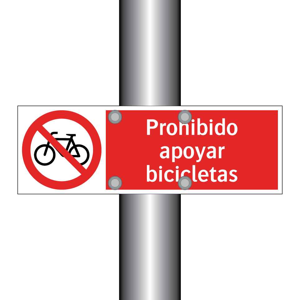 Prohibido apoyar bicicletas
