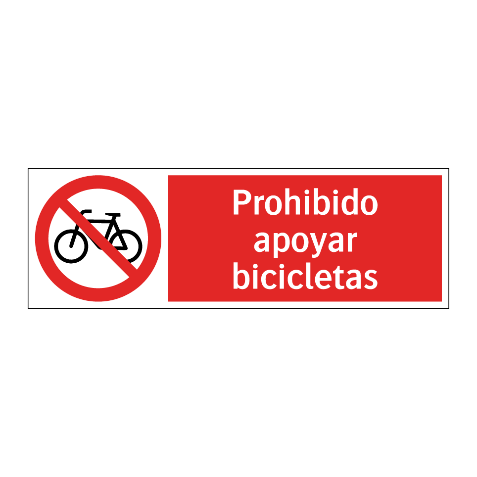 Prohibido apoyar bicicletas