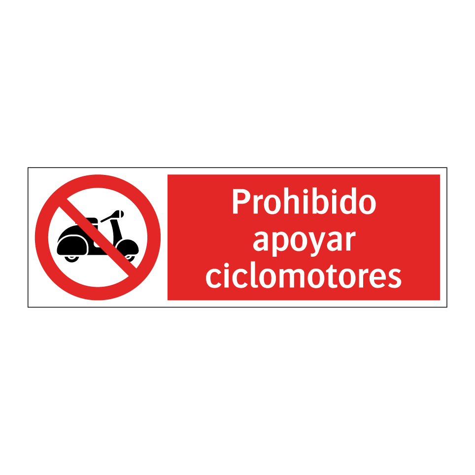 Prohibido apoyar ciclomotores