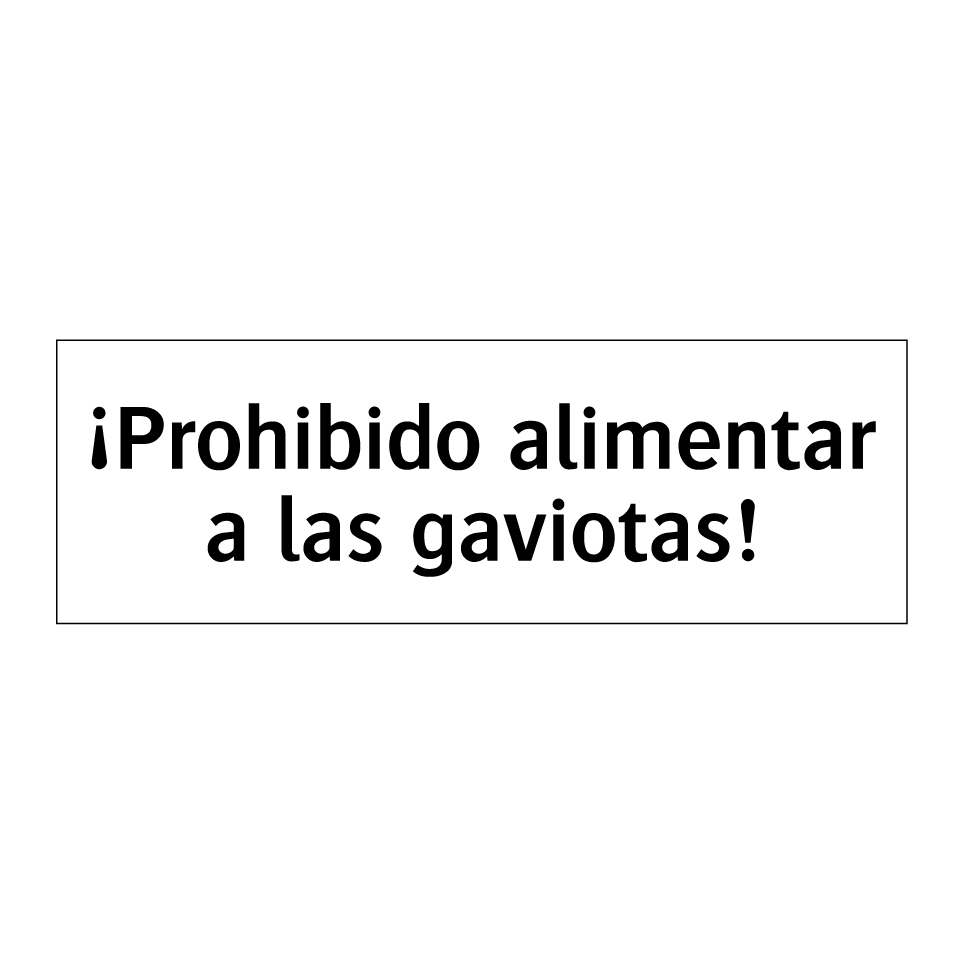 ¡Prohibido alimentar a las gaviotas!