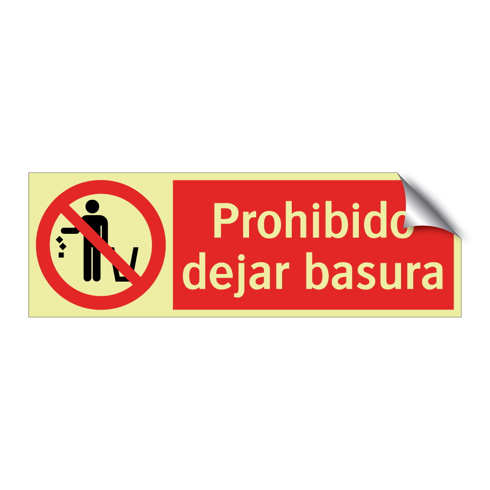 Prohibido dejar basura