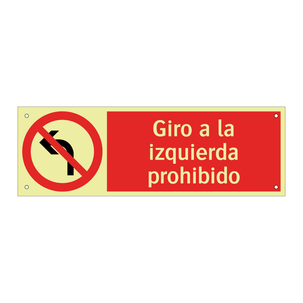Giro a la izquierda prohibido