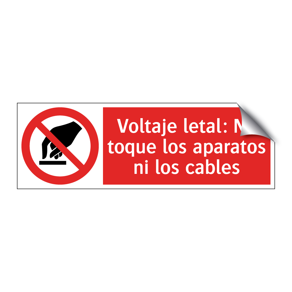 Voltaje letal: No toque los aparatos ni los cables