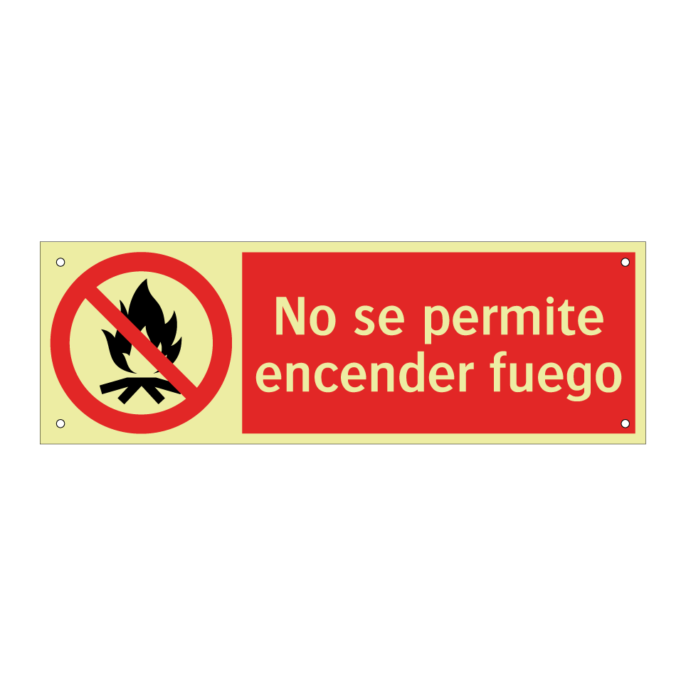 No se permite encender fuego
