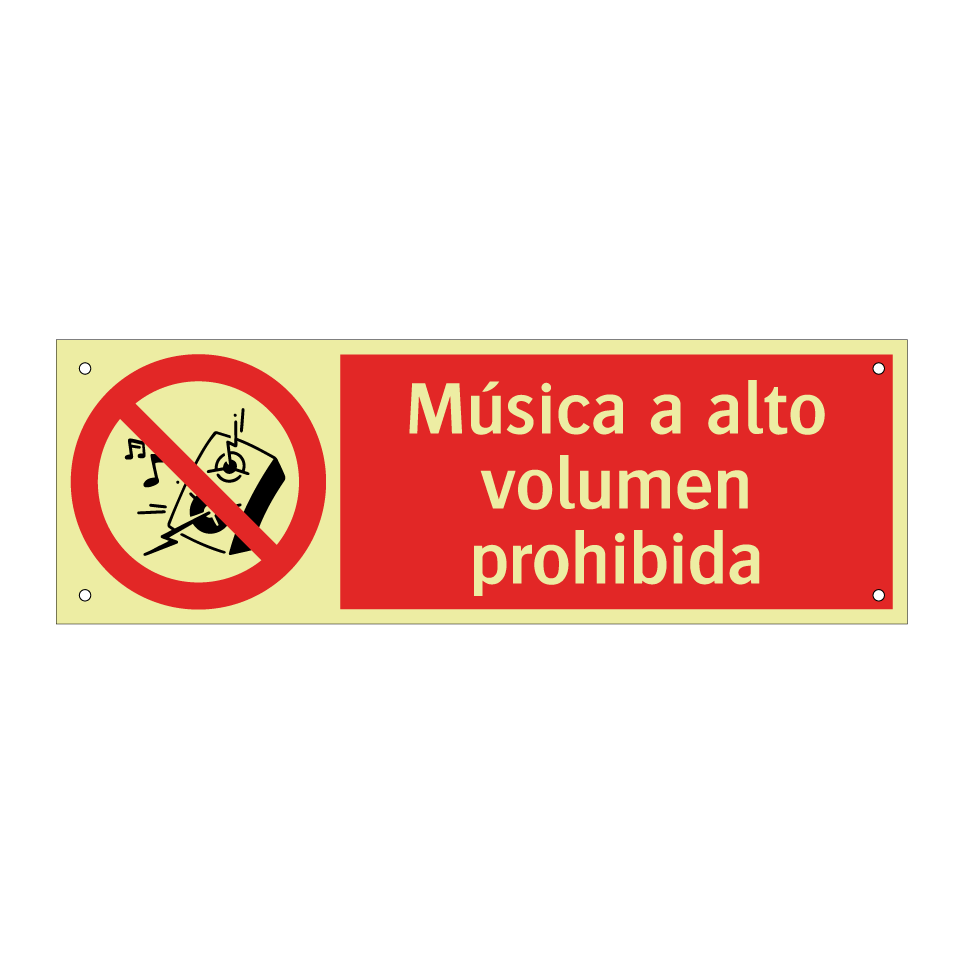 Música a alto volumen prohibida