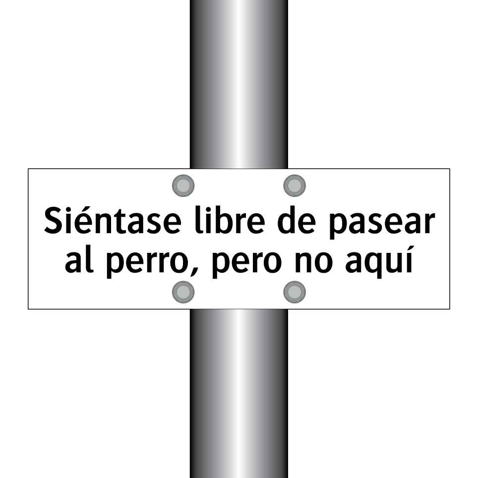 Siéntase libre de pasear al perro, pero no aquí